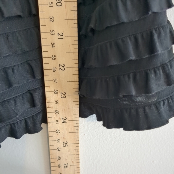 VTG Frank Lyman Tank Women's 14 Black Ruffle Formal Wedding Grad Lined - Picture 7 of 7